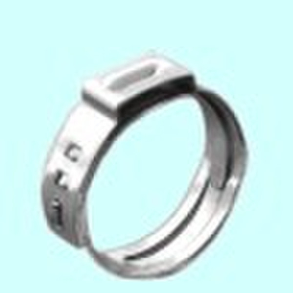 Single ring hose clamp