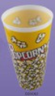 Plastic Heat Transfer Round Popcorn container