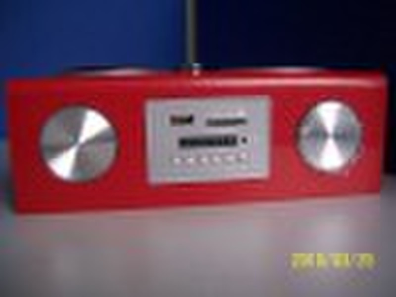Wooden speaker support FM radio SD card USB