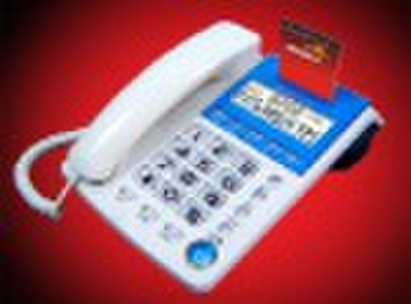 business telephone with large screen  and music to