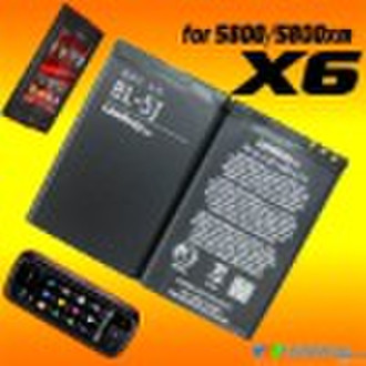 1320mAh li ion battery,BL-5J 5800,5800XM,X6 mobile