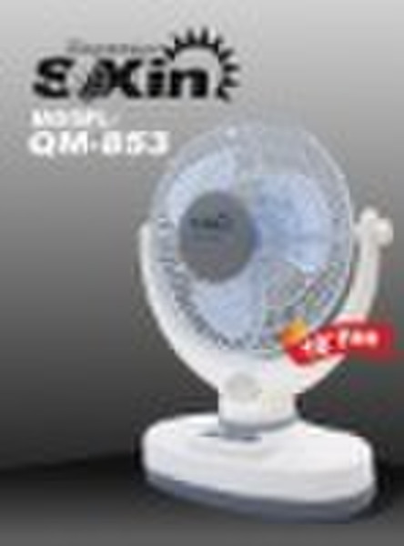 Rechargeable emergency fan with LED light (QM853)