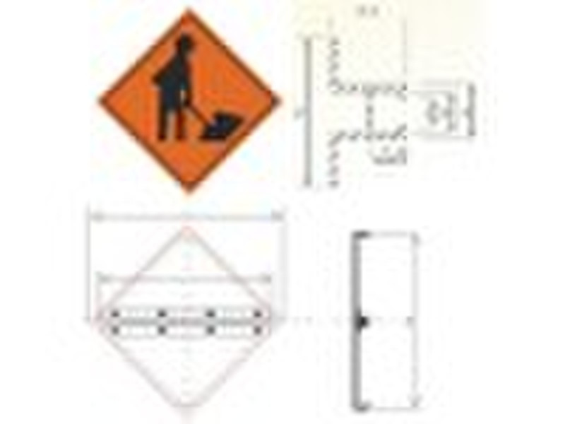 high intensity rectangle reflective road sign