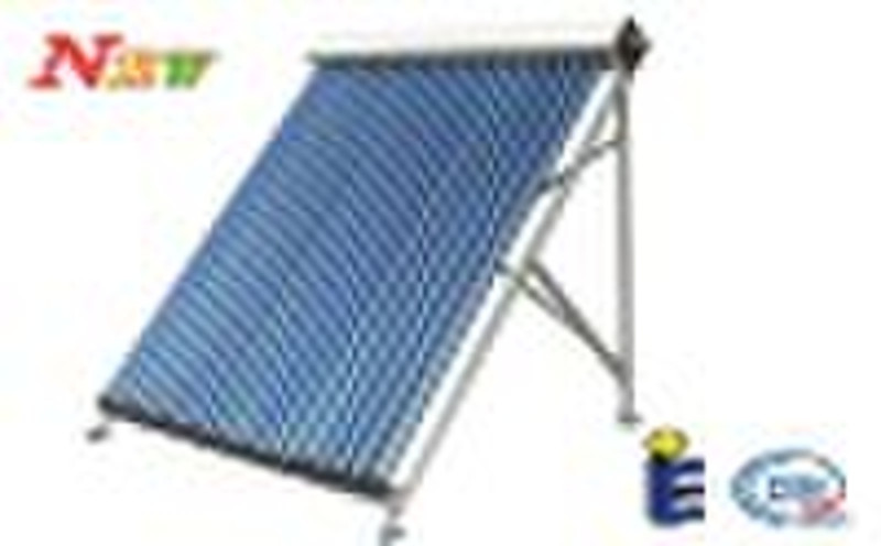 Heat pipe solar water collector