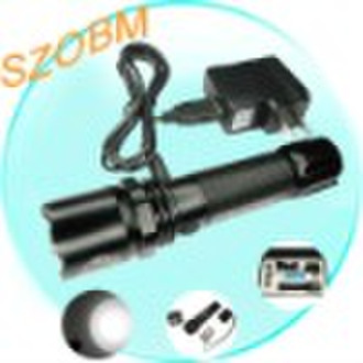led police flashlight zy-505 led rechargeable torc
