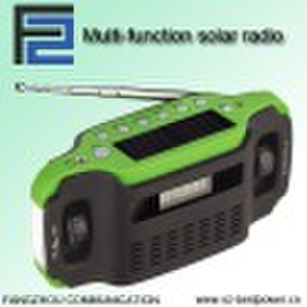 Solar & Ankurbeln Radio (Charger, Beleuchtung, Zeit di