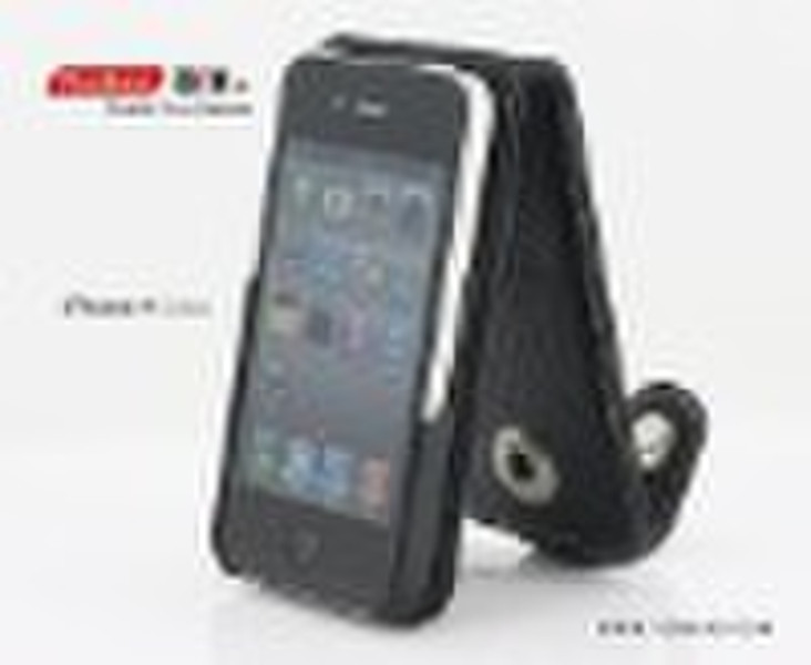 Yoobao  Genuine Black Leather Case For iPhone4