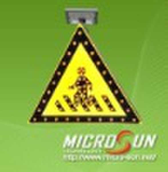 Plate Solar Traffic Sign