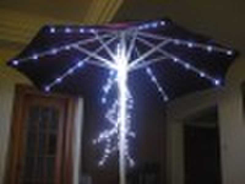 Solar umbrella with DIY solar system