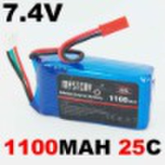 Mystery 7.4V 1100MAH 25C Lipo recharger battery fo