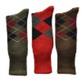 No dotted box jacquard men's socks-1