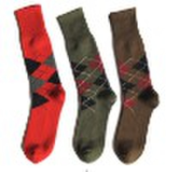 No dotted box jacquard men's socks