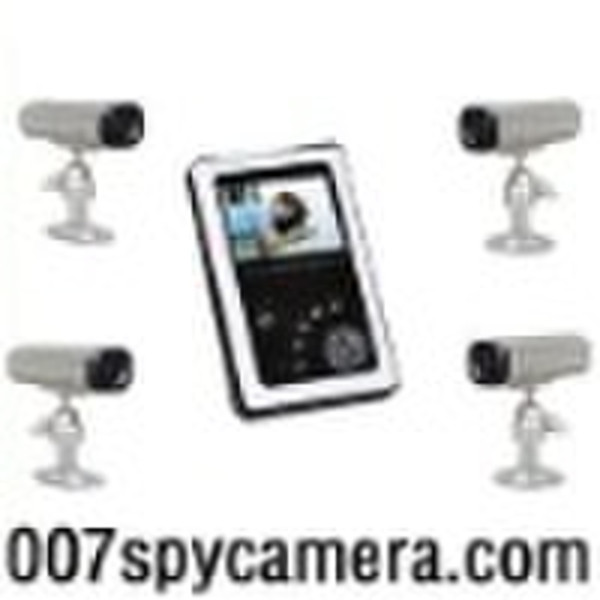 4 wireless camera with 2.4Ghz Motion Detection rec