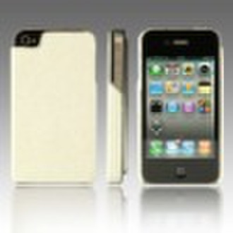 Back mobile phone leather case for iPhone 4