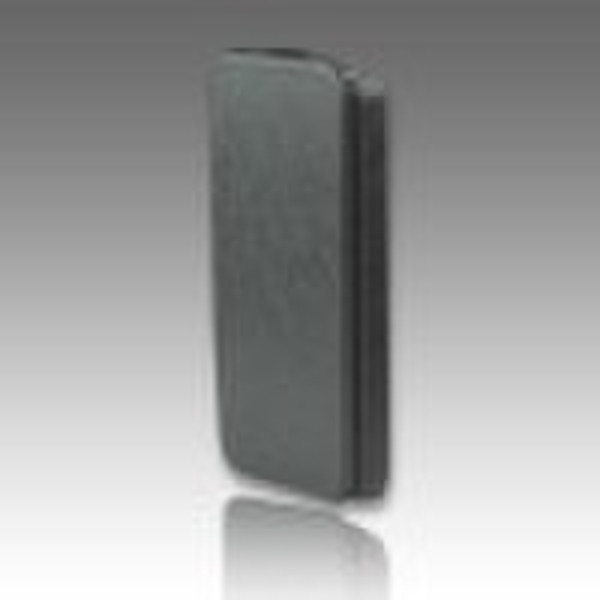 Leather flip case for iPhone 4 hard case black