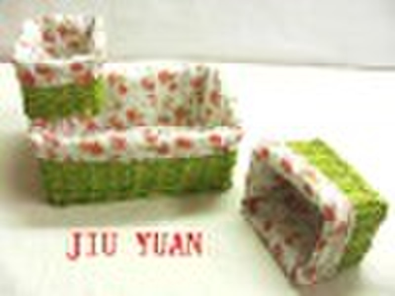 green willow handicraft basket , various colors an