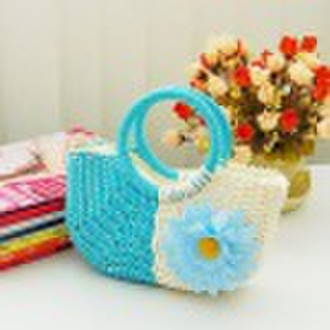 kitting/crochet acrylic fibers handicraft lady bag