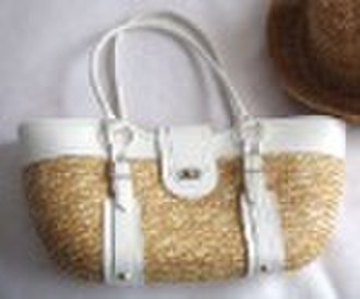 simple straw handicraft lady bag , handbag or shou