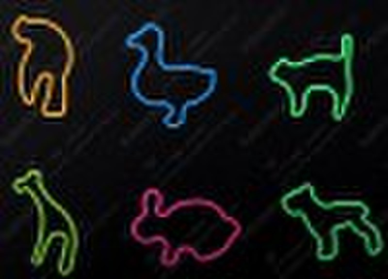 Animal shaped silicone rubber bands