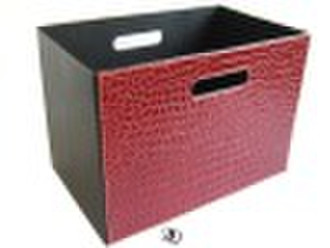 faux leather (pu,pvc) or genuine leather storage b