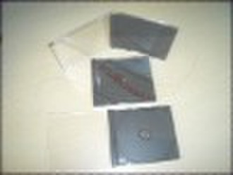 10.4mm single black tray clear CD case