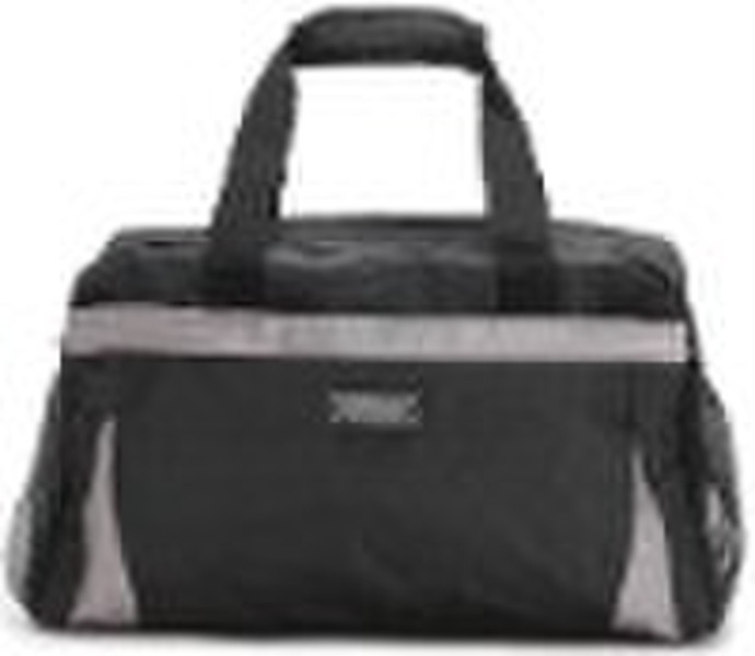 black nylon traveling bag