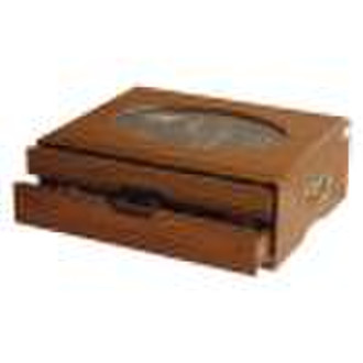 Fiber Wood Double Drawer Box