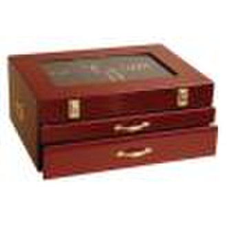 126pcs 5# Double Drawer Wooden Box