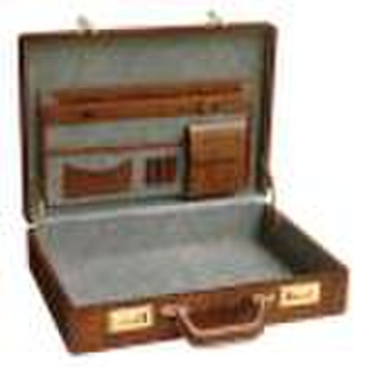 wooden briefcase