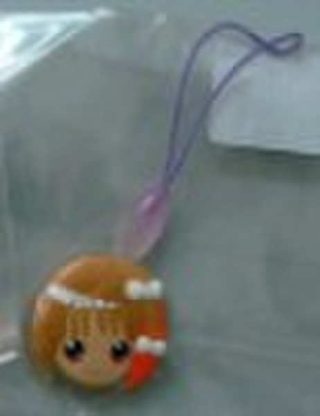 Silicone cellphone charm with bead