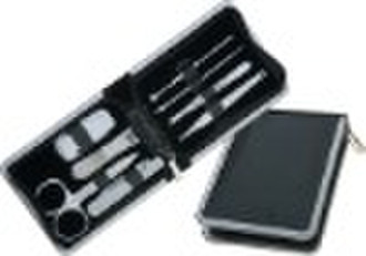 Manicure set with leather bag