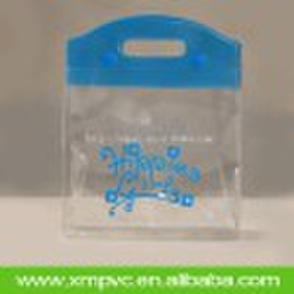 Transparent pvc pouch for cosmetic packaging