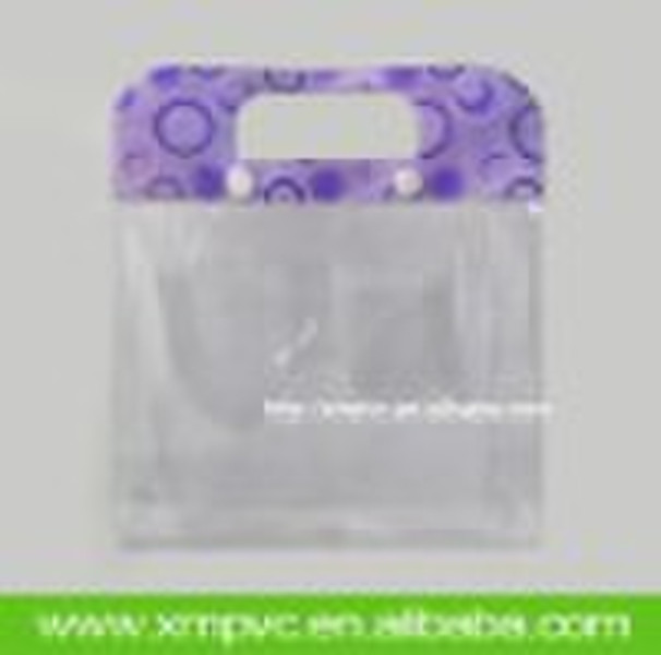 Button PVC Transparent Bag for Cosmetic XYL-135