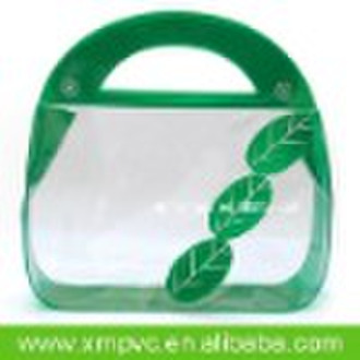 Three colors plastic gift bag with handle