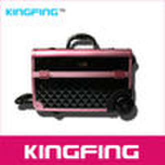 Pink aluminum cosmetic case