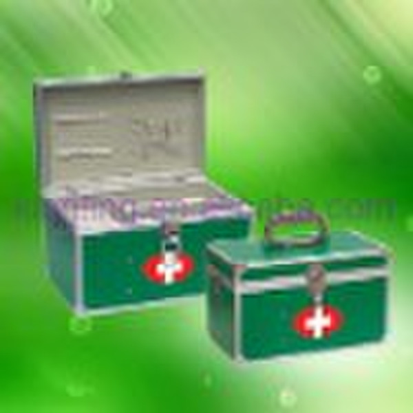 Green first aid kit