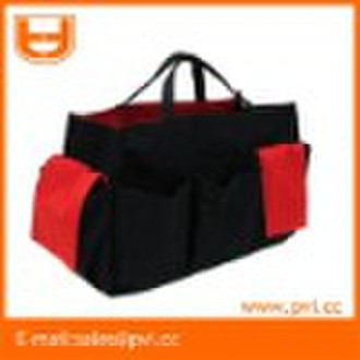 BLACK Canvas Red Trim HANDBAG ORGANIZER