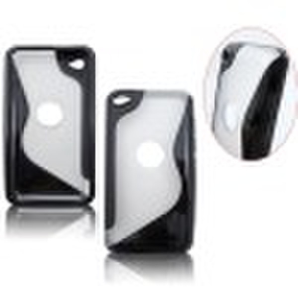 Black/Clear Firmly Plastic(PC) +TPU Mobile phone s