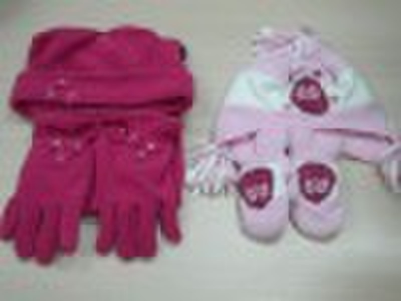 polyester girl winter wear set