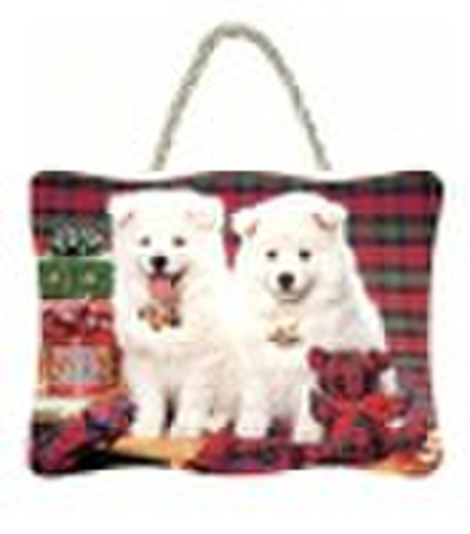 lovely dog ceramic wall decor