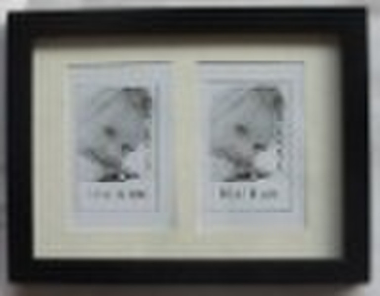 beautiful  double pictures of wooden photo frame