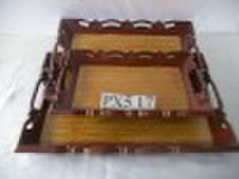 wood antique tray