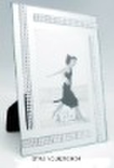 glass photo frame with acrylic beads