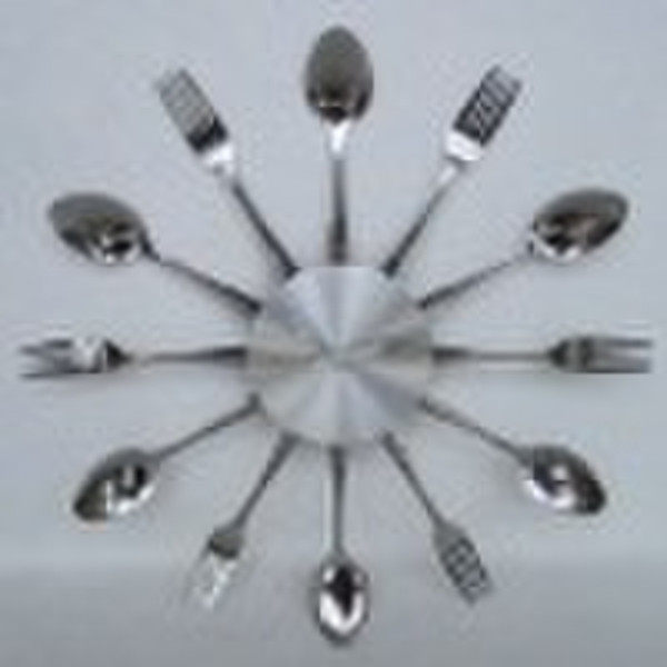 spork clock,metal clock,stainless Steel Clock,prom