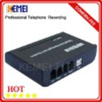 2 Channels Telephone Recorder with USB cable conne