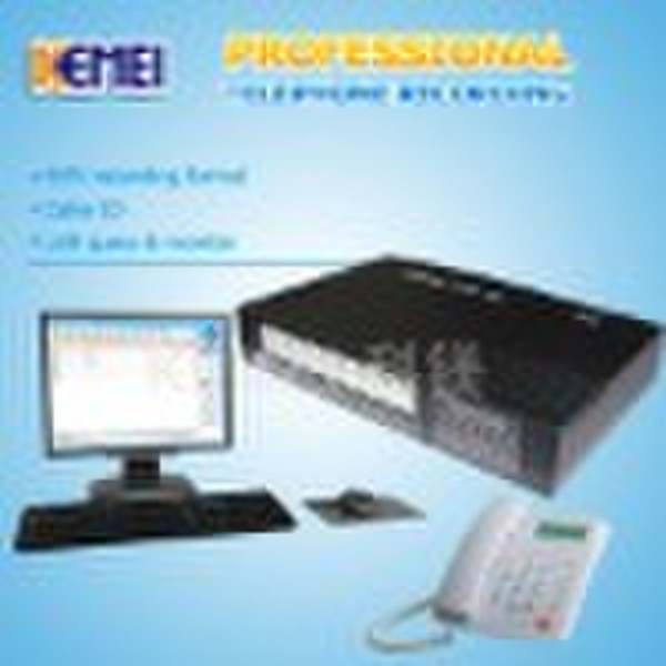 8 Channels telephone line recorder for telephone c