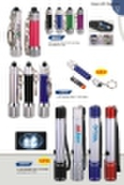 Metal LED Flashlights with Keychain