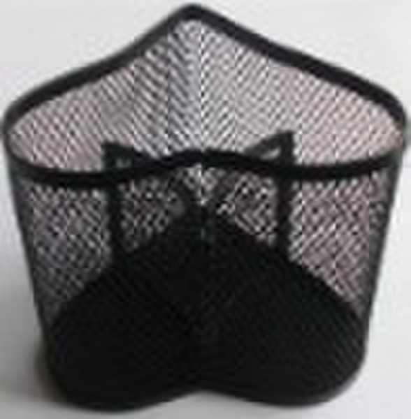 metal mesh pen holder heart shape