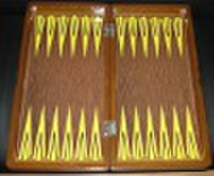 WOODEN BACKGAMMON SET