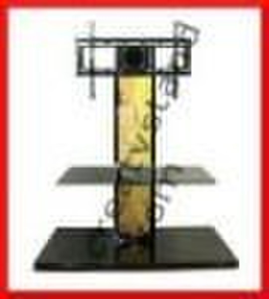 decorative glass lcd tv-stand